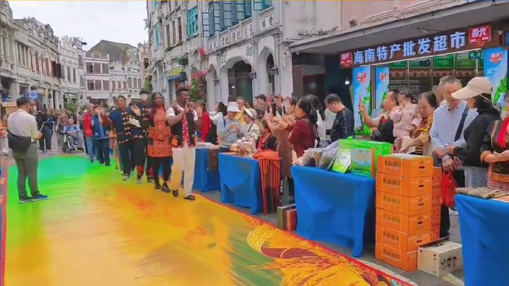 白沙啦澳门宣传在骑楼老街